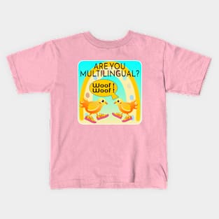 Funny Chicken Conversation - Foreign Languages Kids T-Shirt